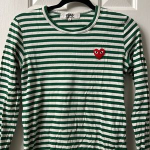 Comme de garcons play striped t shirt